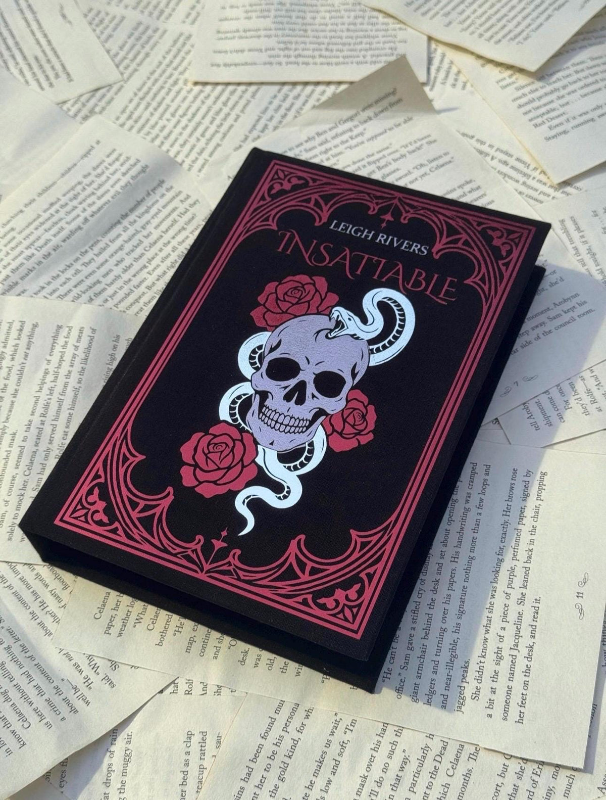Edge of Darkness Trilogy Special Edition Rebind | Insatiable, Voracious, Restitution by Leigh Rivers | Wine Red & Silver Foil